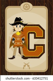 C is for Cowboy Learning Illustration
