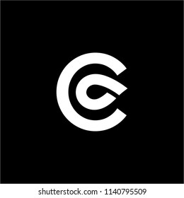 c, cp, co initials geometric circle for company logo 