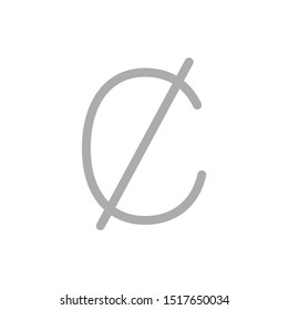C, CRC, 188, Colon, Costa Rica Banking Currency icon typography logo banner set isolated on background. Abstract concept graphic element. Collection of currency symbols ISO 4217 signs used in country