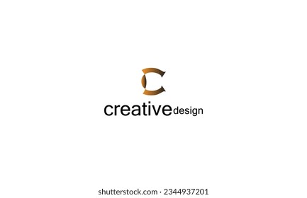 C creative brand icon logo design for all kind off business gradient color 