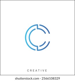 C Creative Latter Logo Design. By Custom Branding Logo. Creative Logo Design. Logo Template. Vector illustration. Modern Design. Monogram Design