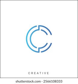 C Creative Latter Logo Design. By Custom Branding Logo. Creative Logo Design. Logo Template. Vector illustration. Modern Design. Monogram Design