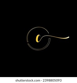 C creative modern letters logo design template