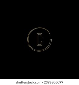 C creative modern letters logo design template
