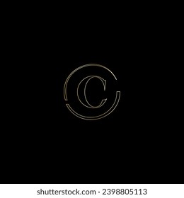 C creativo diseño de logotipo de letras modernas