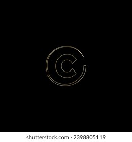 C creative modern letters logo design template