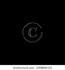 C creativo diseño de logotipo de letras modernas