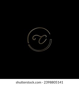 C creative modern letters logo design template