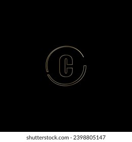 C creative modern letters logo design template