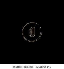 C creative modern letters logo design template
