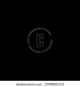 C creative modern letters logo design template