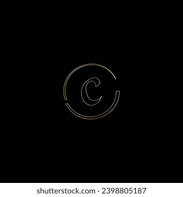 C creative modern letters logo design template