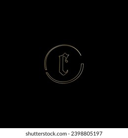C creative modern letters logo design template