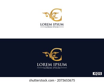 C Crown logo king royal icon queen logotype vector image