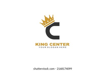 C Crown wash logo design inspiration. Vector letter template design for brand.