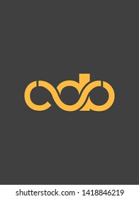 C D B letters joint logo design vector template 