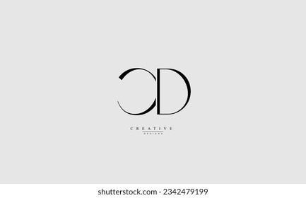 C D CD DC abstract vector logo monogram template