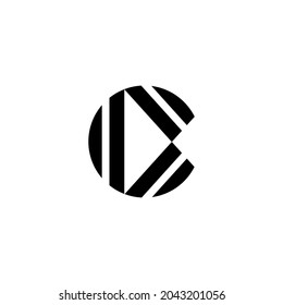c d cd dc initial logo design vector template
