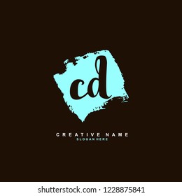 C D CD Initial logo template vector