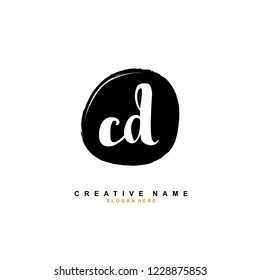 C D CD Initial logo template vector