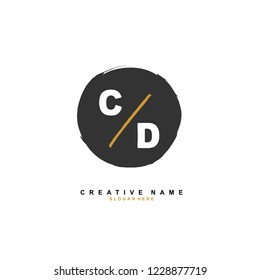 C D CD Initial logo template vector