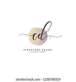 C D CD Initial logo template vector