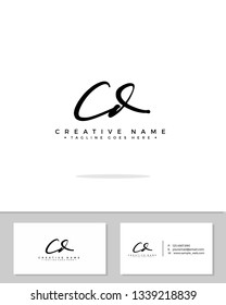 C D CD initial logo signature template vector. Handwriting concept logo.
