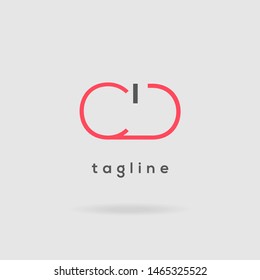 C D Double letter logo design vector template
