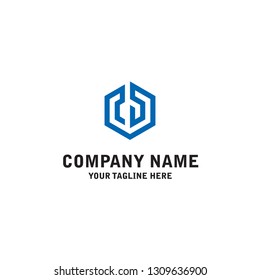 C and D Geometry Logo Design Template and Inspiration