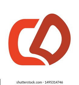 C and D icon logo symbol vector design style