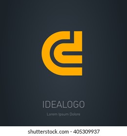 C and D initial logo. C and D initial monogram logotype. Vector design element or icon.