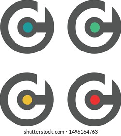 C and D Letter Combined Logo Icon