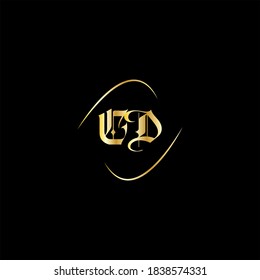 C D letter logo abstract design on black color background, cd monogram
