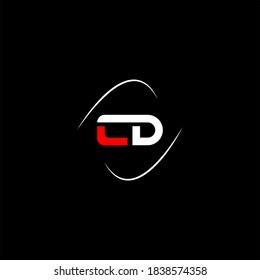 C D letter logo abstract design on black color background, cd monogram