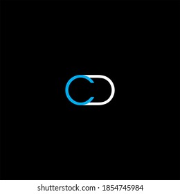C D letter logo creative design on black color background,cd monogram