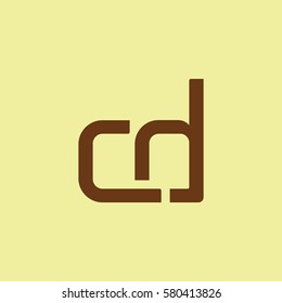 C & D Letter logo design vector element