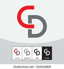 C and D Letter Logo. - Vector