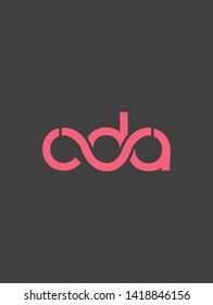 C D A letters joint logo design vector template 