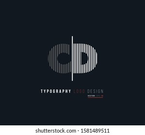 C D letters joint logo vector.