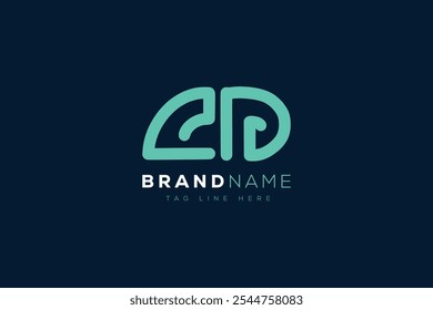 Design dos logotipos C e D. Monograma do logotipo das letras abstratas do CD. Este design de logotipo é o processo de criação de um símbolo visual que representa uma marca, empresa ou indivíduo.