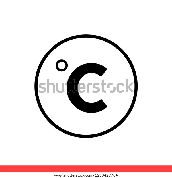 C Degree Vector Icon Celsius Symbol Stock Vector Royalty Free 1233429784
