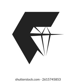 
C Diamond logo design with simple and creative concept 