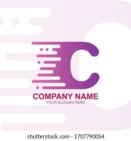 C digital initial logo. Initial letter logo. C letter logo