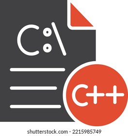 C++ document Vector icon which is suitable for commercial work and easily modify or edit it
