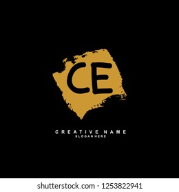C E CE Initial logo template vector. Letter logo concept