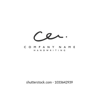C E Initial handwriting logo