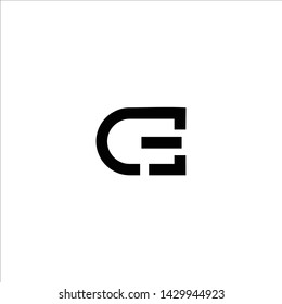 C & E Letter logo alphabet design