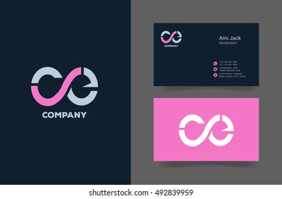 C & E Letter logo, with Business card
