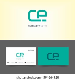 C & E Letter logo, with Business card