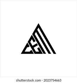 C E M lettre de conception créative logo. Icône CEM